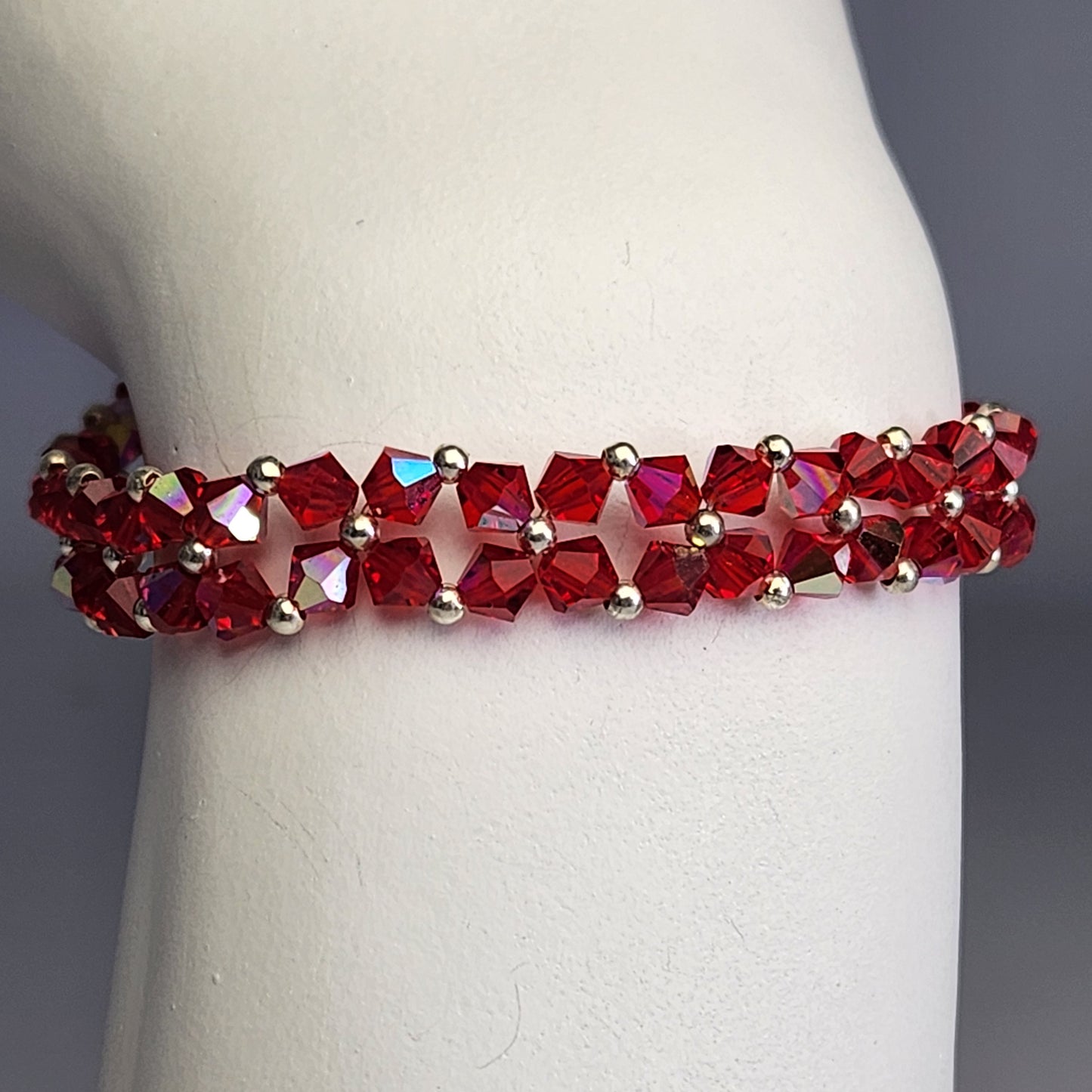 Pulsera Abundancia Cristal Swarovski Elements 4mm Plata 925 Colores