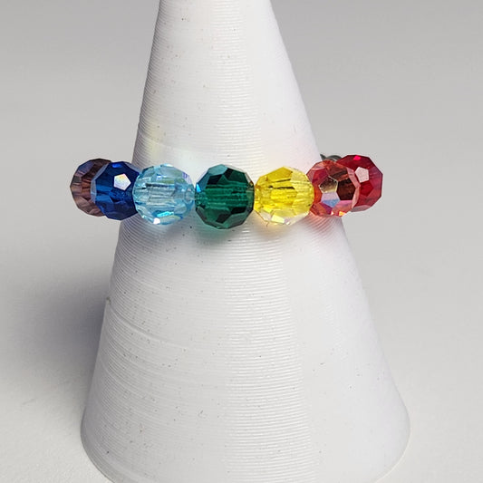 Anillo Cintillo Con Cristal Swarovski Elements Plata 925 Elastizados