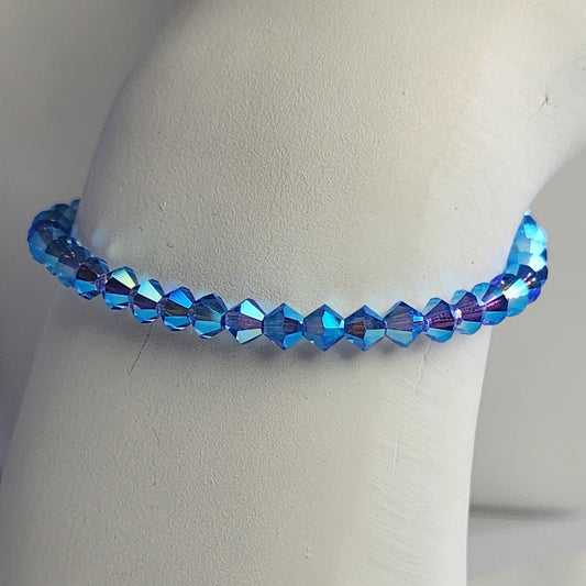 Pulsera ALMA Cristal Swarovski 4mm Sapphire ab 2x