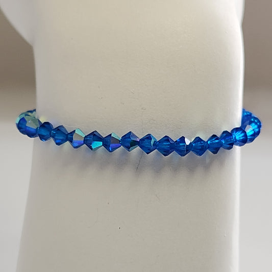 Pulsera ALMA Cristal Swarovski 4mm Capri Blube ab