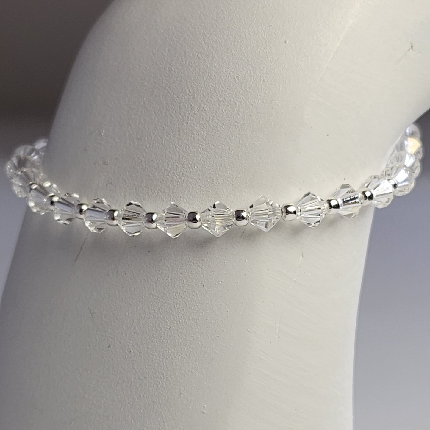 Pulsera Cristal Swarovski Elements Bolita Plata 925 Varios Colores