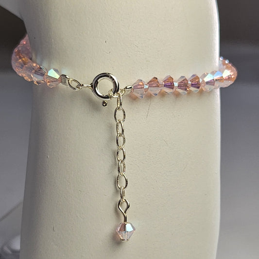Pulsera ALMA Cristal Swarovski 4mm Pink Sapphire ab 2x