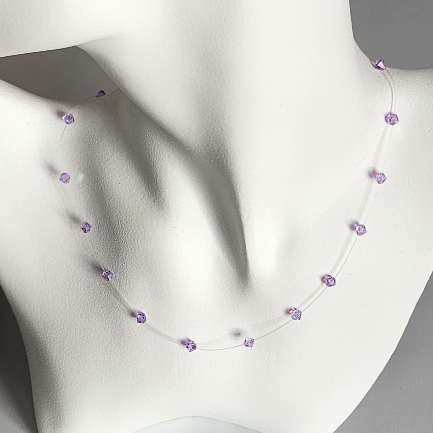 Collar Tanza Cristal Swarovski Elements Biconos 4mm Varios Colores