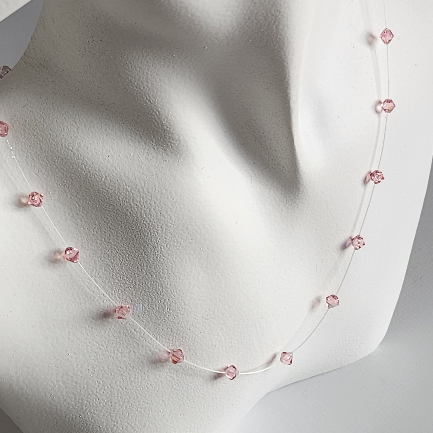 Collar Tanza Cristal Swarovski Elements Biconos 4mm Varios Colores