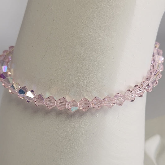 Pulsera ALMA Cristal Swarovski 4mm Pink Sapphire ab