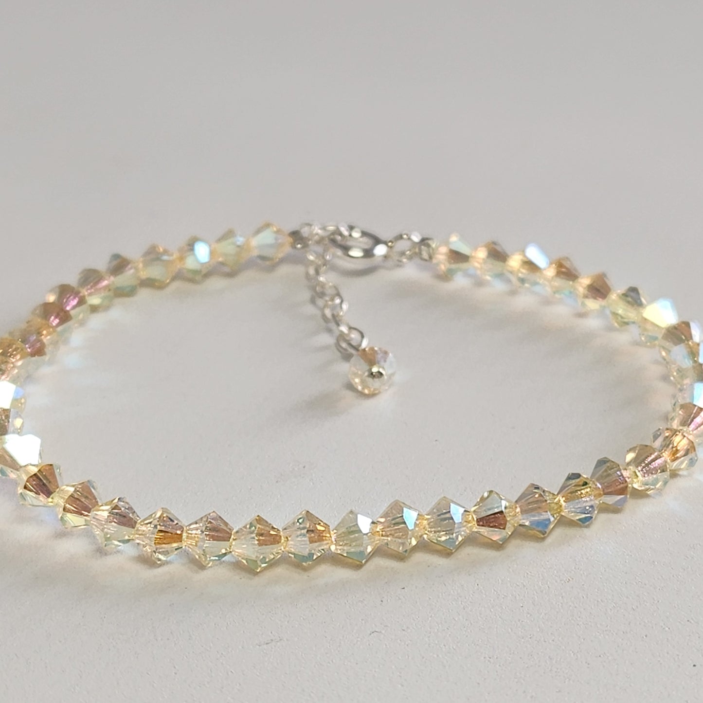 Pulsera ALMA Cristal Swarovski 4mm Jonquil ab 2x