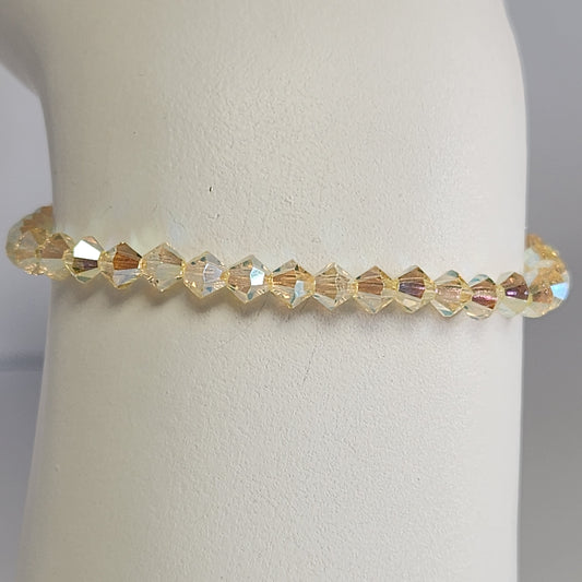 Pulsera ALMA Cristal Swarovski 4mm Jonquil ab 2x