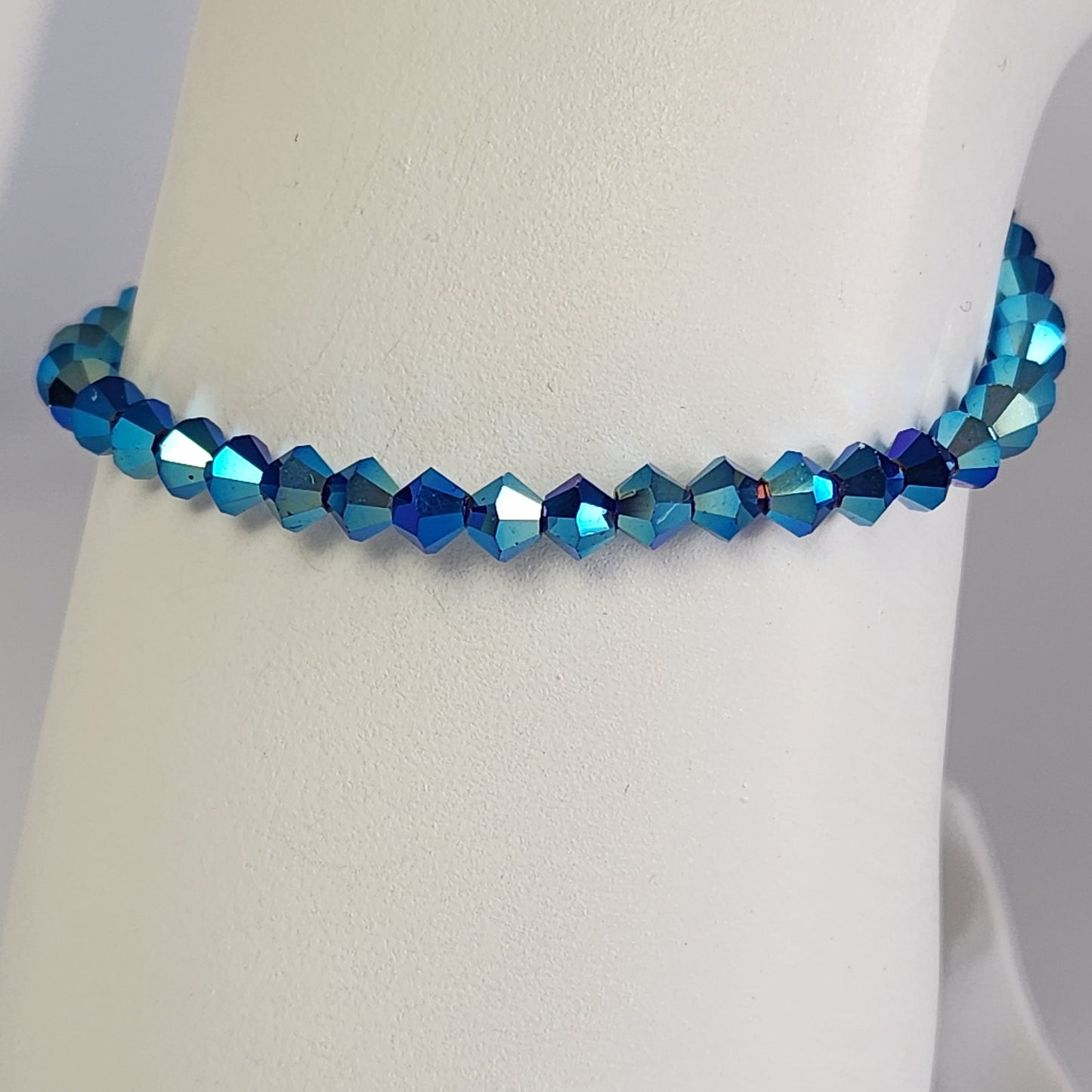 Pulsera ALMA Cristal Swarovski 4mm Cobalt Blue ab 2x