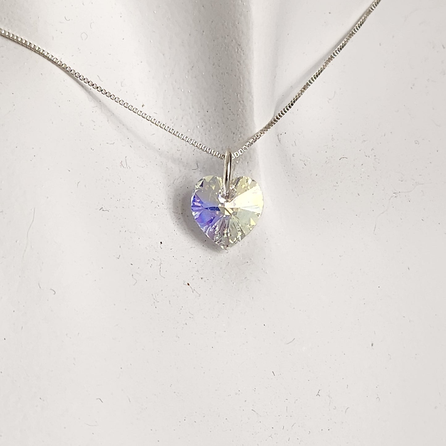 Conjunto Aros + Corazón 10mm Cristal Swarovski Elements Plata 925