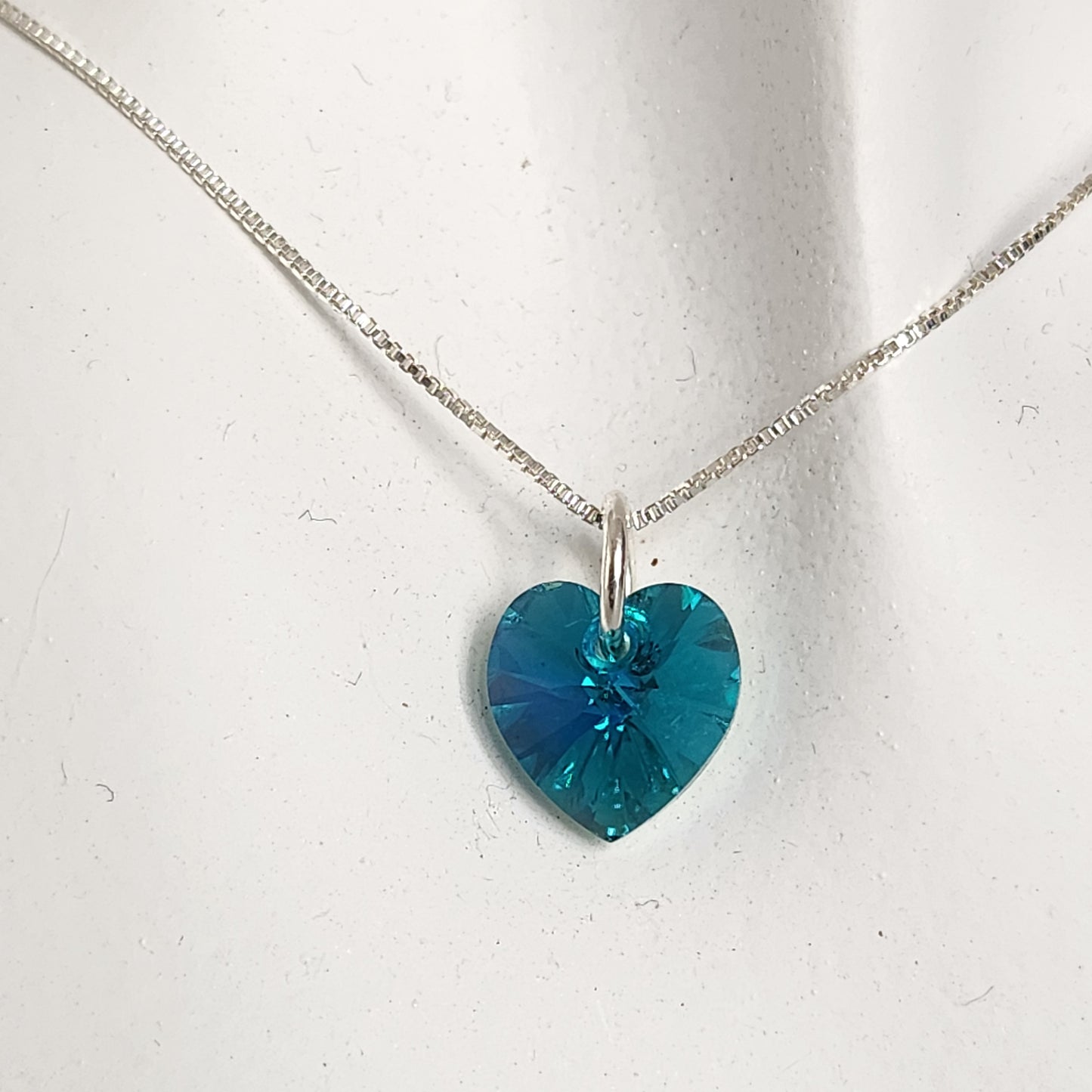 Conjunto Aros + Corazón 10mm Cristal Swarovski Elements Plata 925