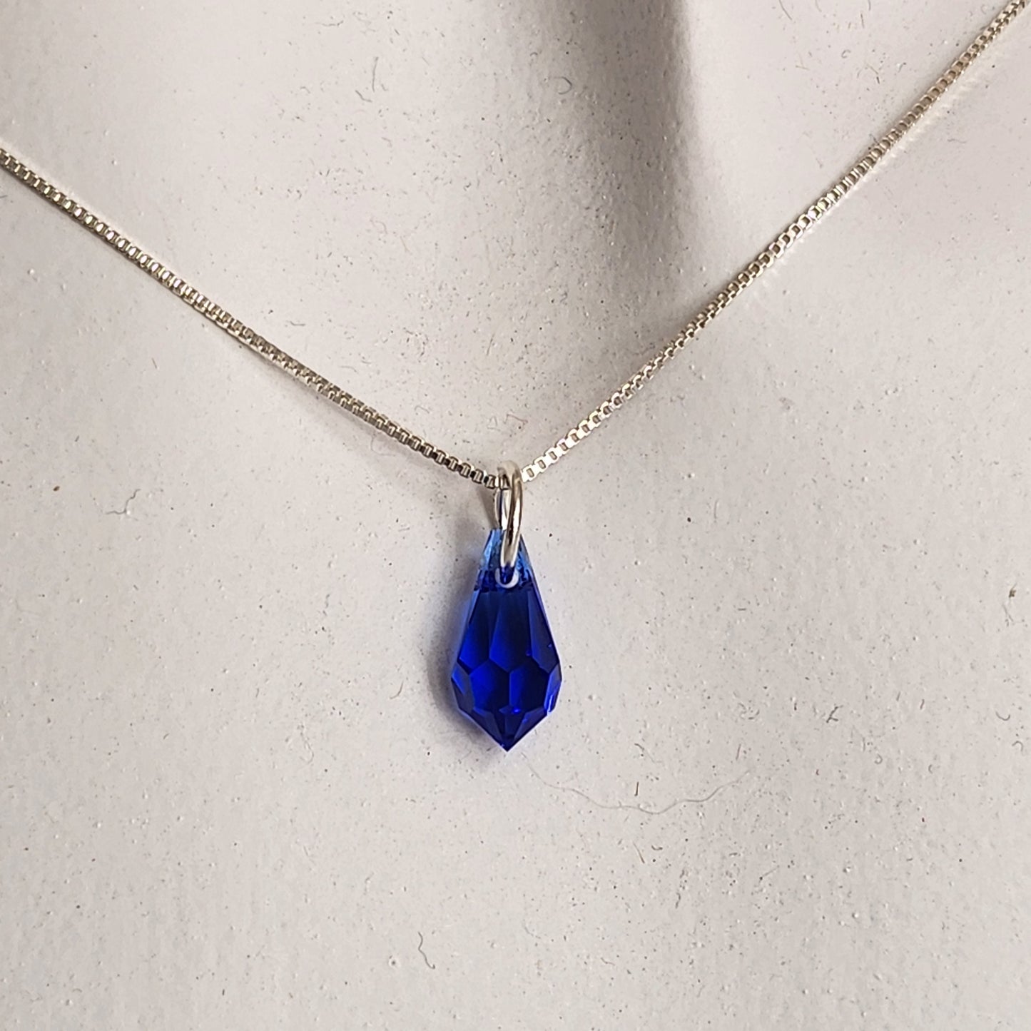 Collar Aros Lagrima Cristal Swarovski Elements Aurorar Plata 925