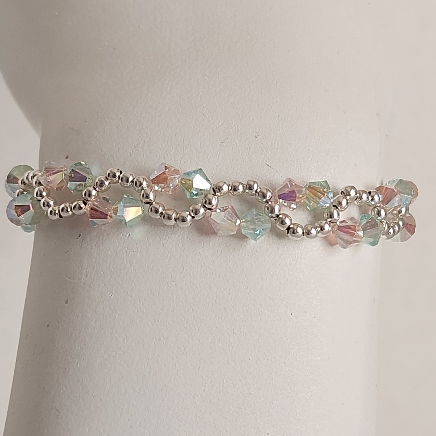 Pulsera ONDAS Cristal Swarovski Elements Plata 925 Colores