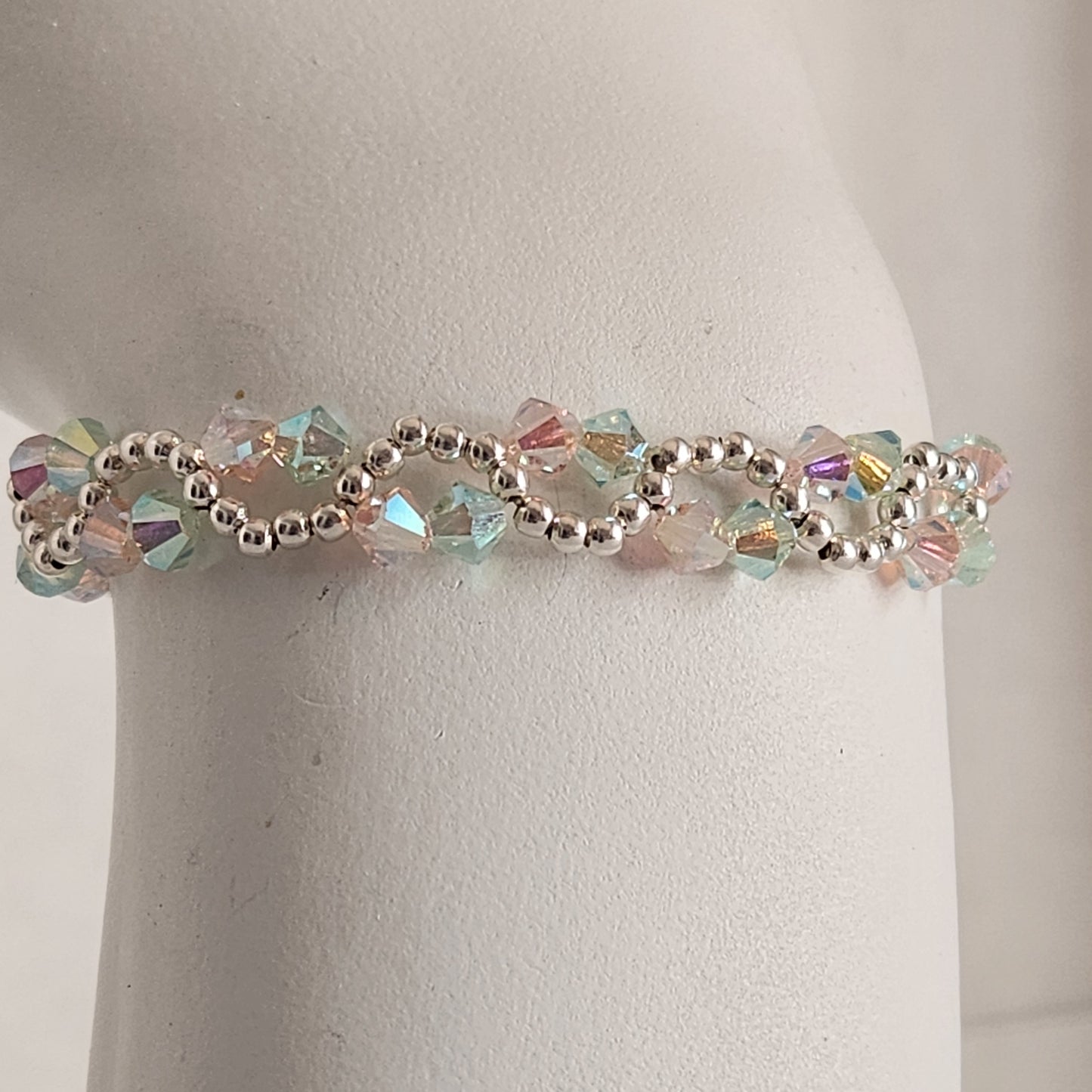 Pulsera ONDAS Cristal Swarovski Elements Plata 925 Colores