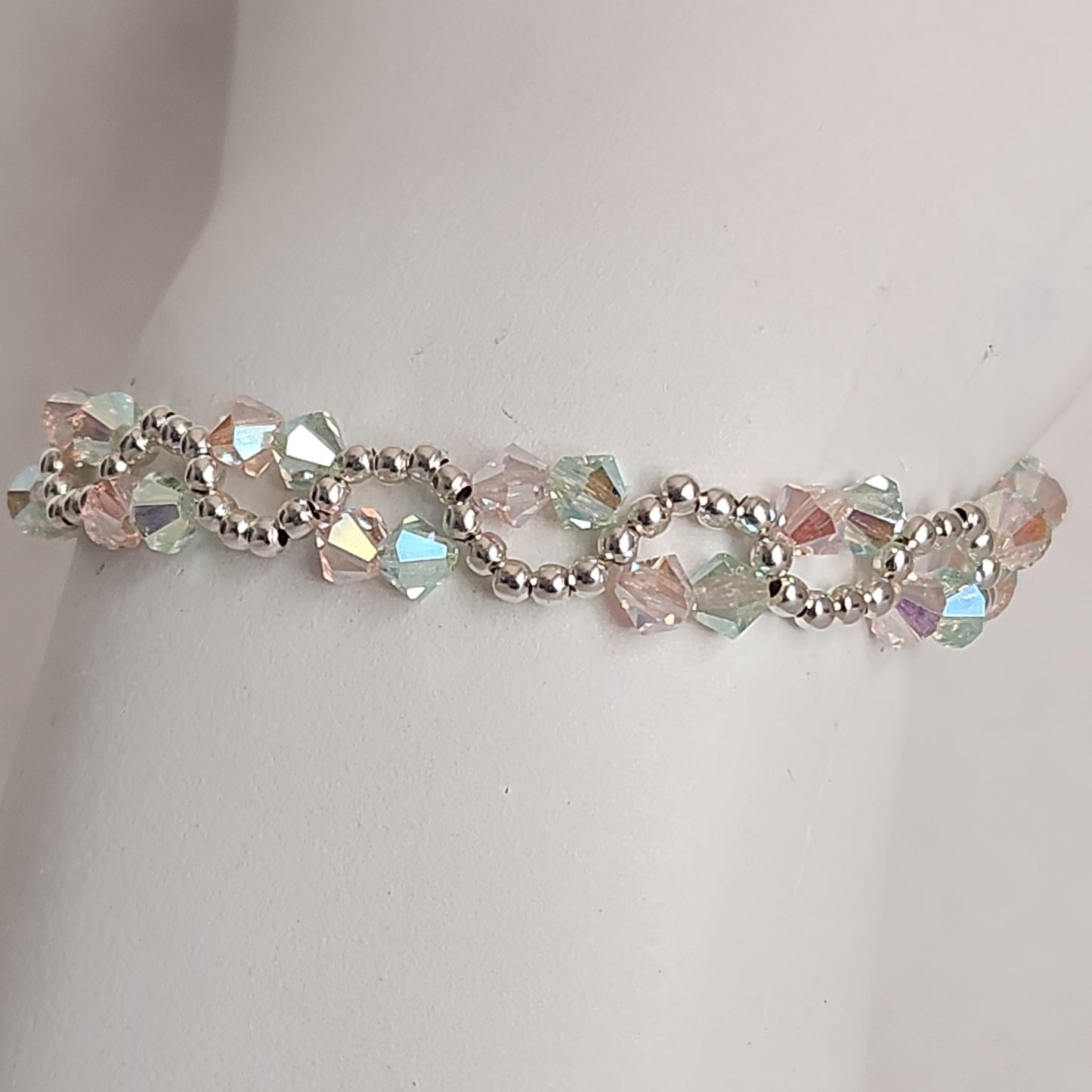 Pulsera ONDAS Cristal Swarovski Elements Plata 925 Colores