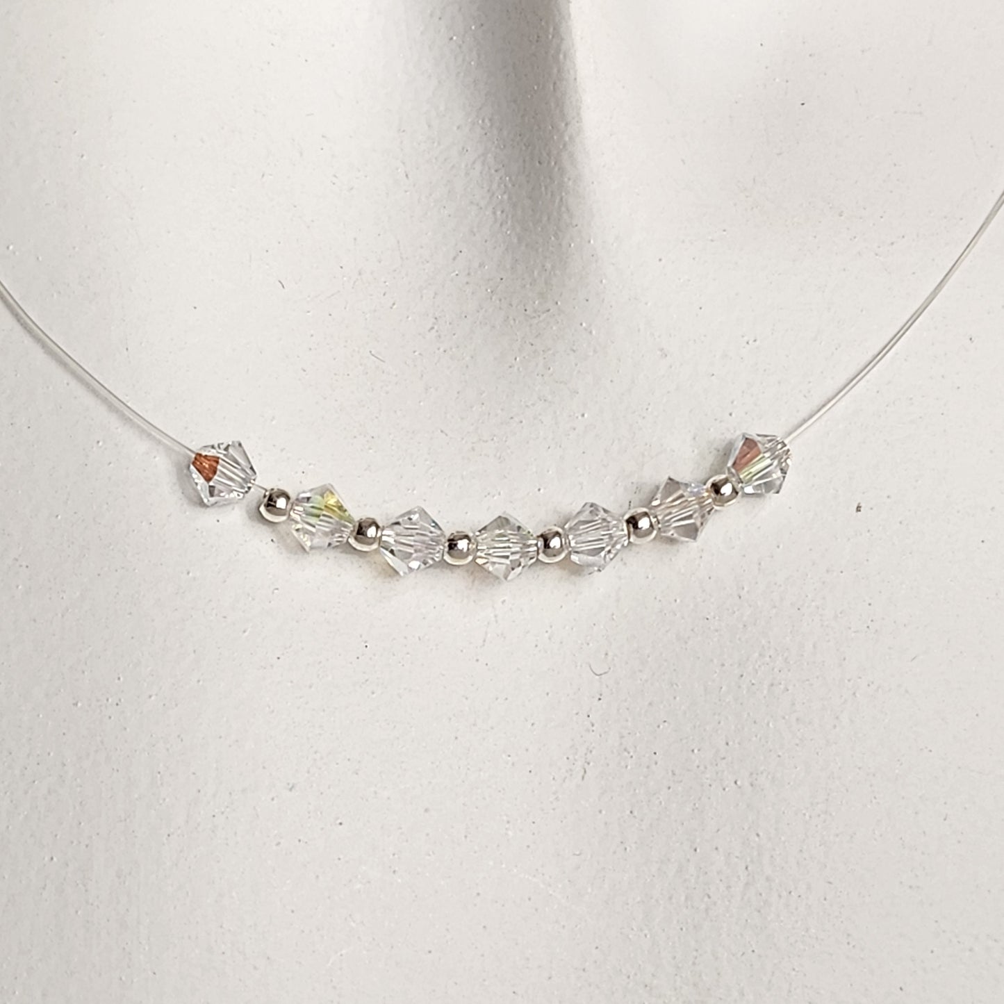 Collar Tanza Cristales Swarovski Colores 7 Chakras + Plata 925