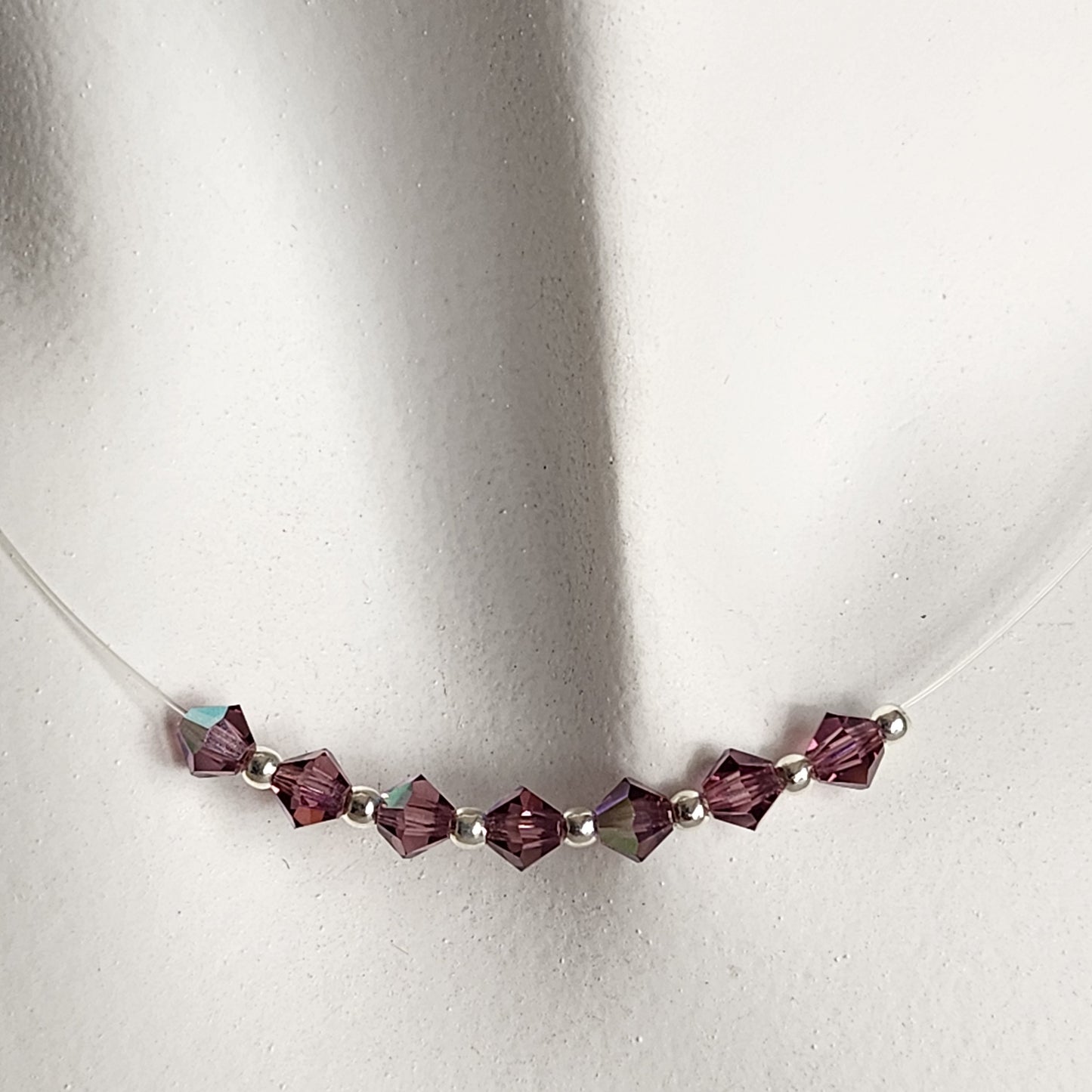 Collar Tanza Cristales Swarovski Colores 7 Chakras + Plata 925