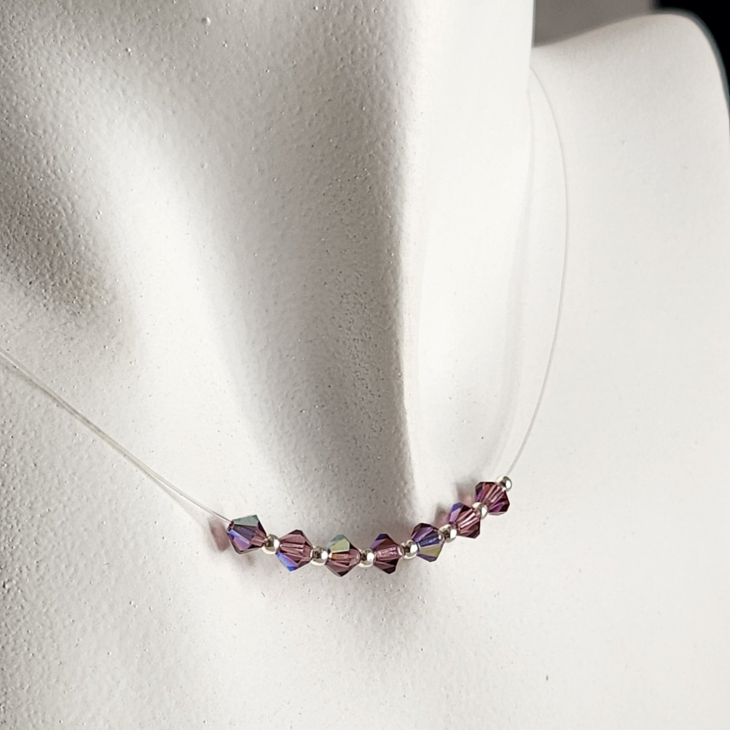 Collar Tanza Cristales Swarovski Colores 7 Chakras + Plata 925