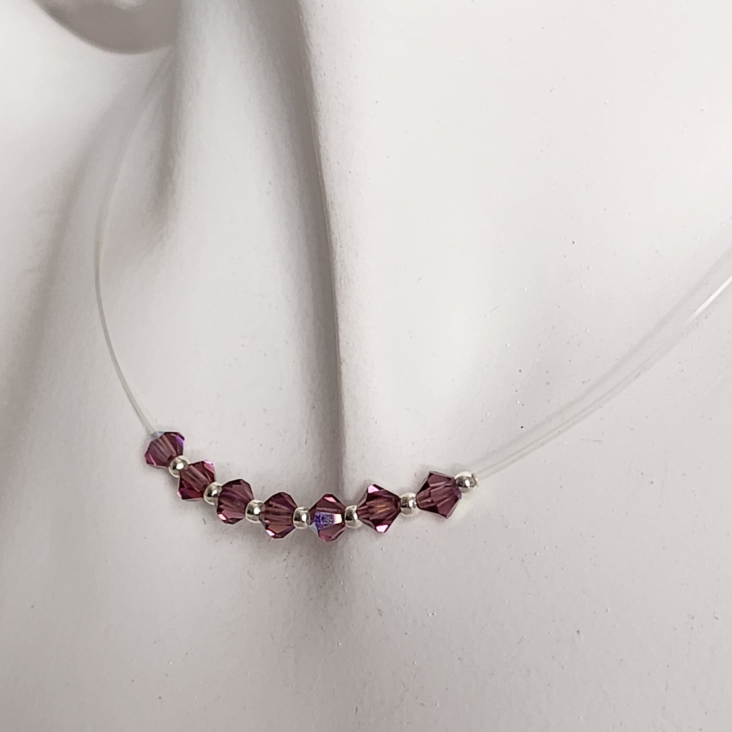 Collar Tanza Cristales Swarovski Colores 7 Chakras + Plata 925