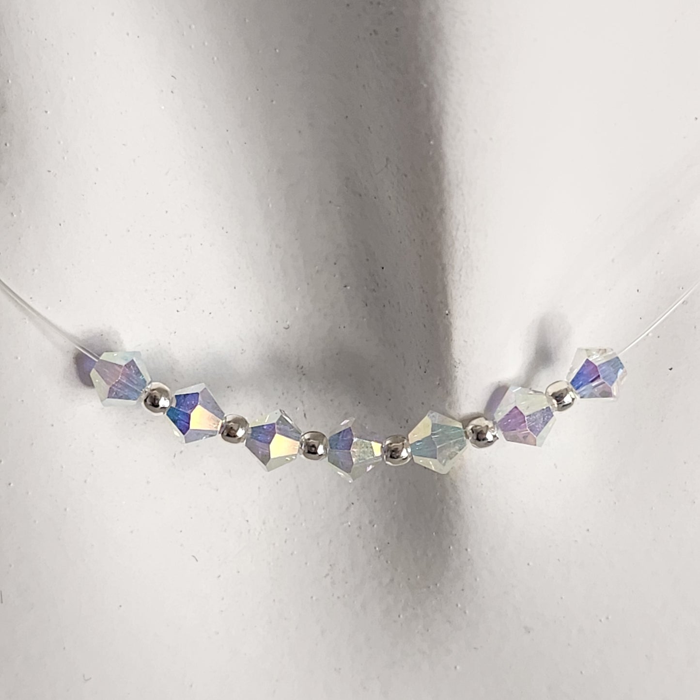 Collar Tanza Cristales Swarovski Colores 7 Chakras + Plata 925