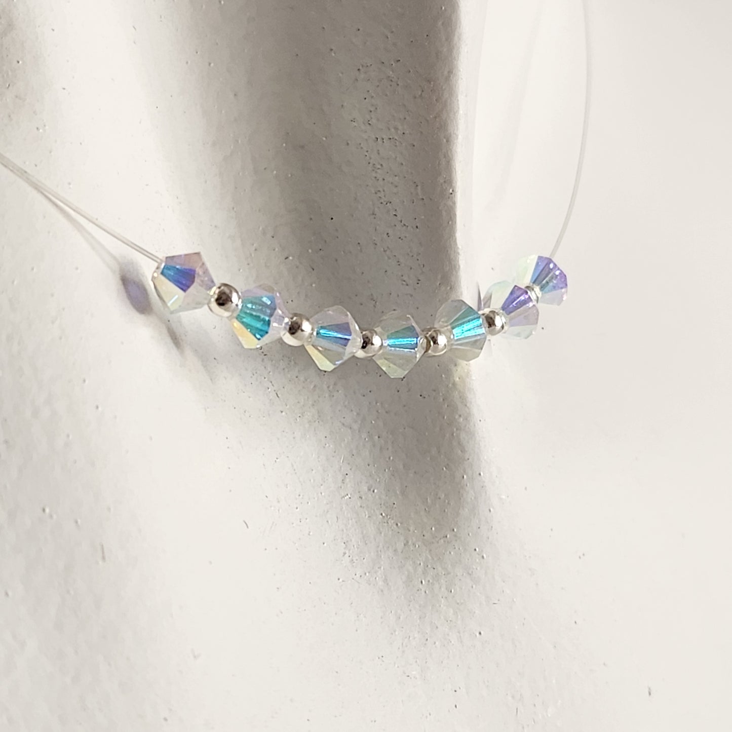 Collar Tanza Cristales Swarovski Colores 7 Chakras + Plata 925