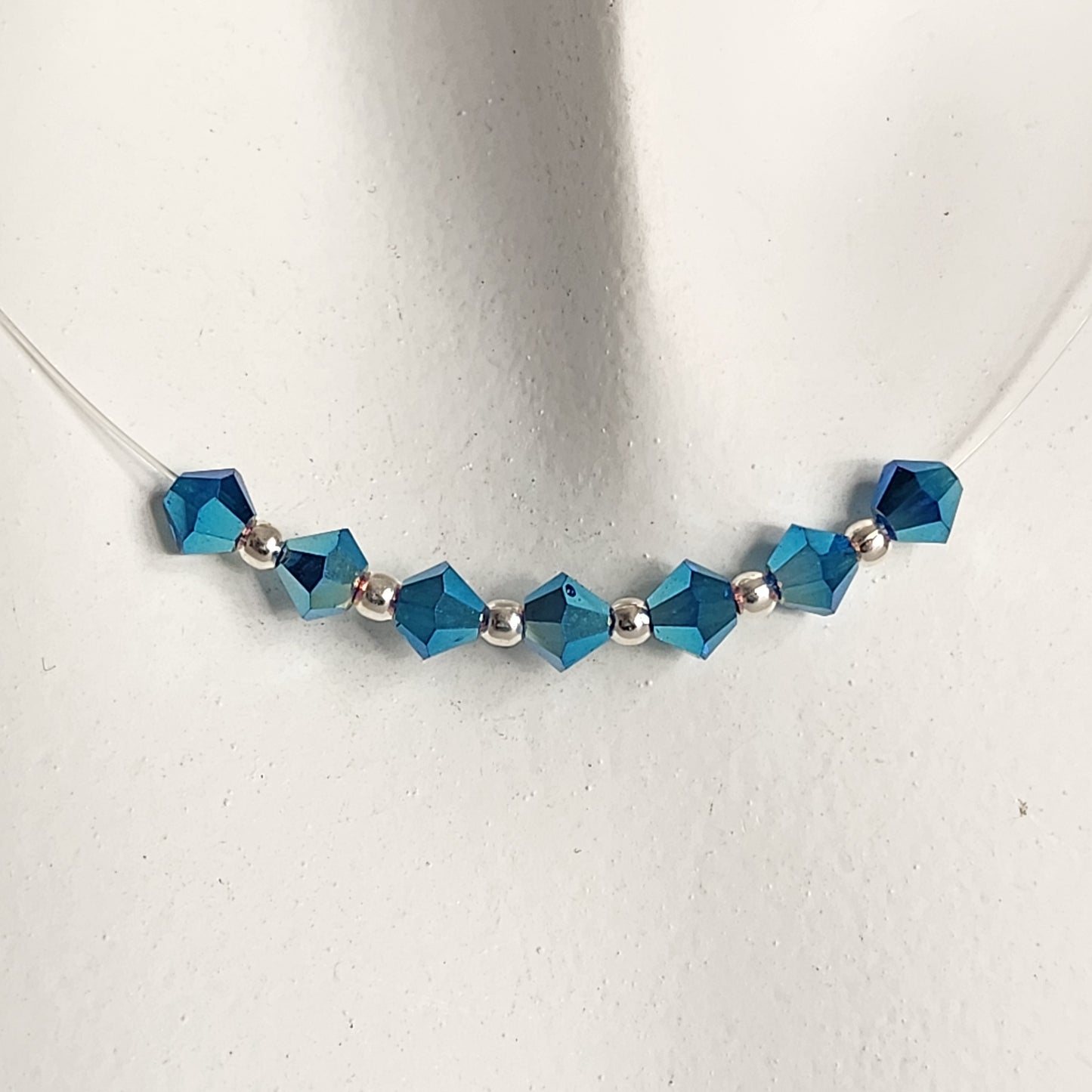 Collar Tanza Cristales Swarovski Colores 7 Chakras + Plata 925