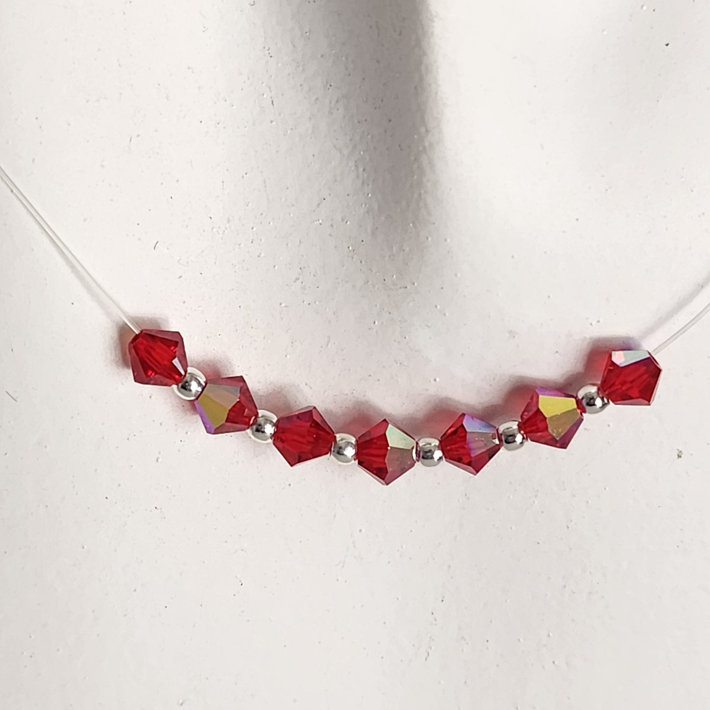 Collar Tanza Cristales Swarovski Colores 7 Chakras + Plata 925