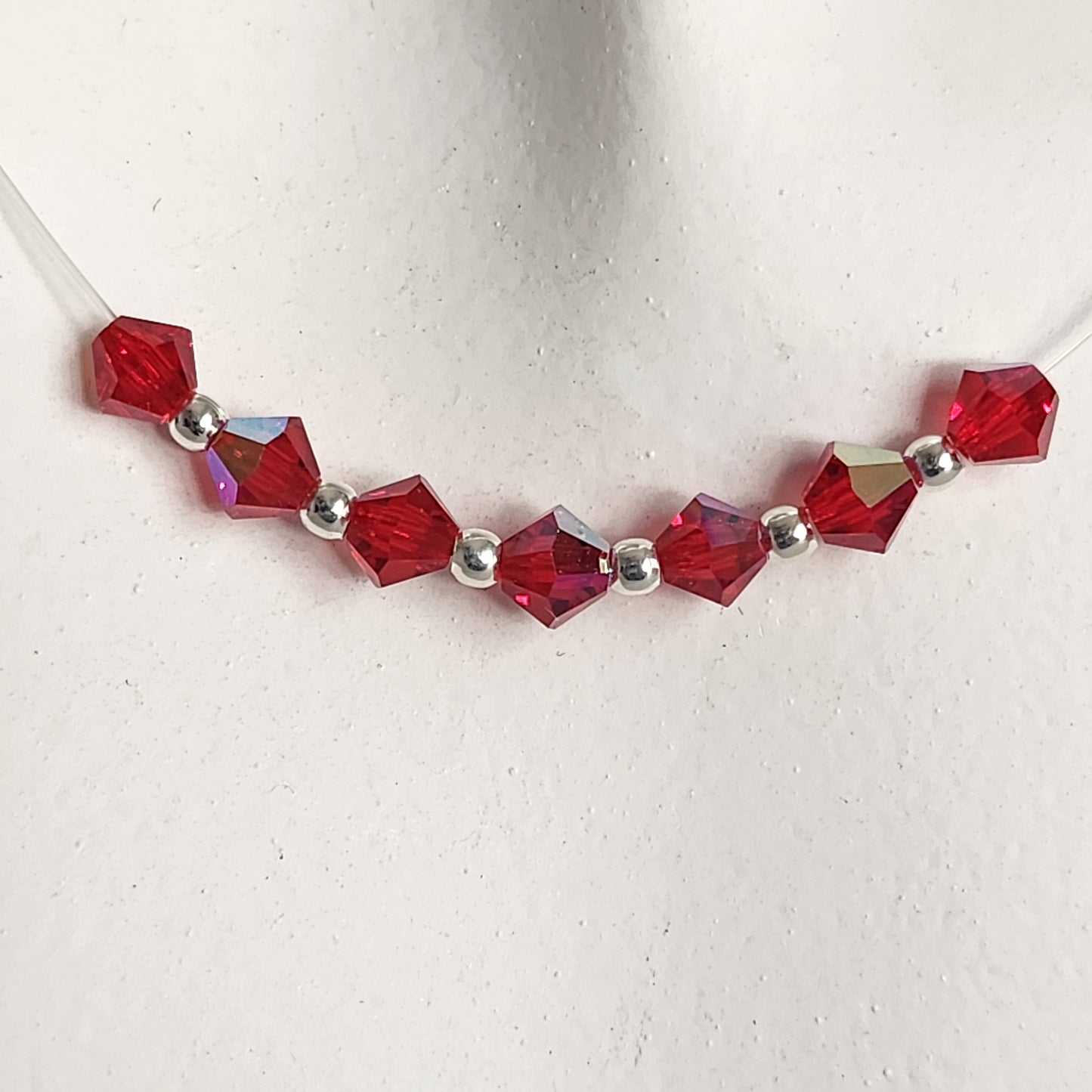 Collar Tanza Cristales Swarovski Colores 7 Chakras + Plata 925