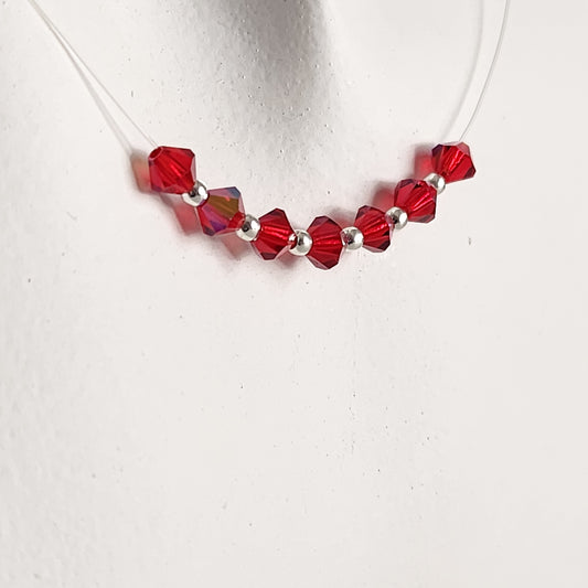 Collar Tanza Cristales Swarovski Colores 7 Chakras + Plata 925