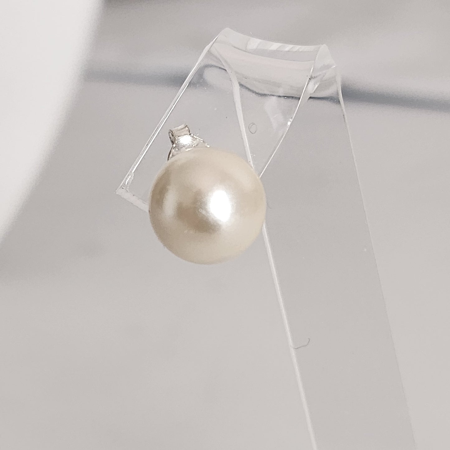 Aros Perla Premium Austria 10mm White Blanca Plata 925