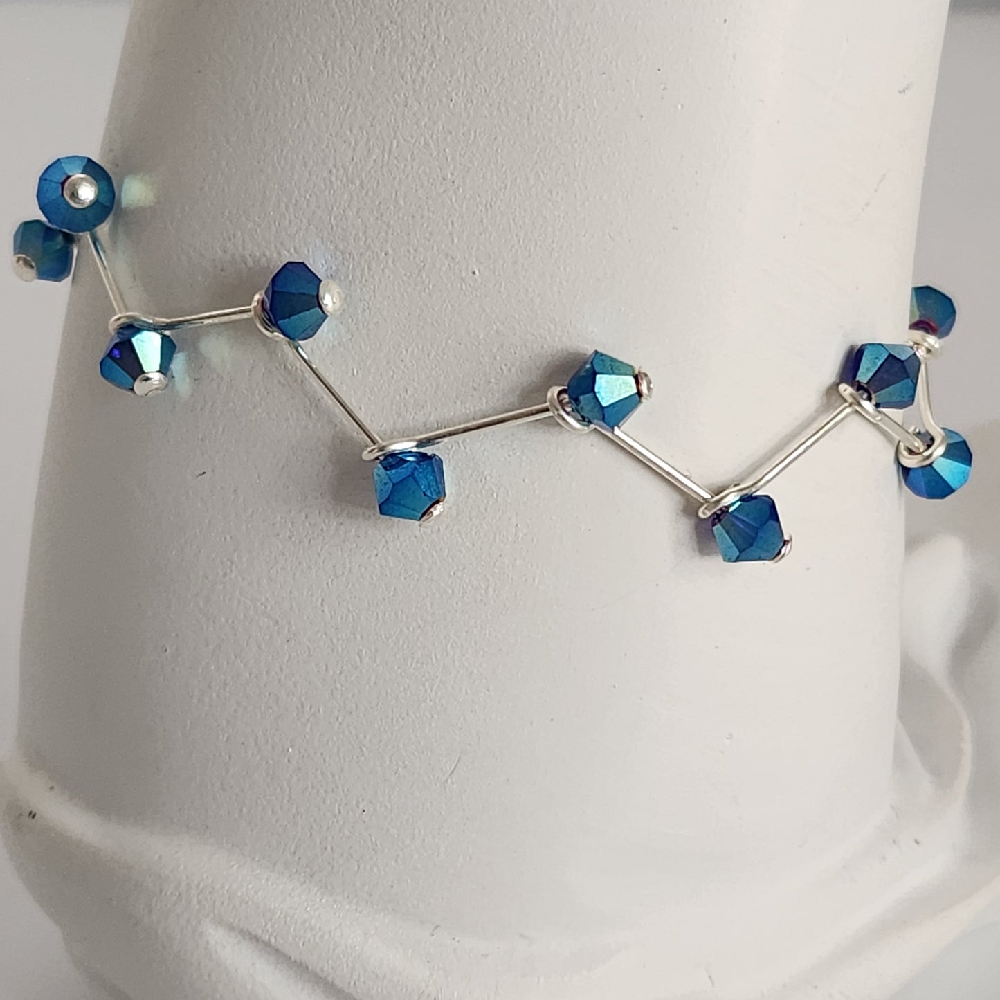 Pulsera Cristal Swarovski Elements 4mm Hilos Plata 925 Varios Colores
