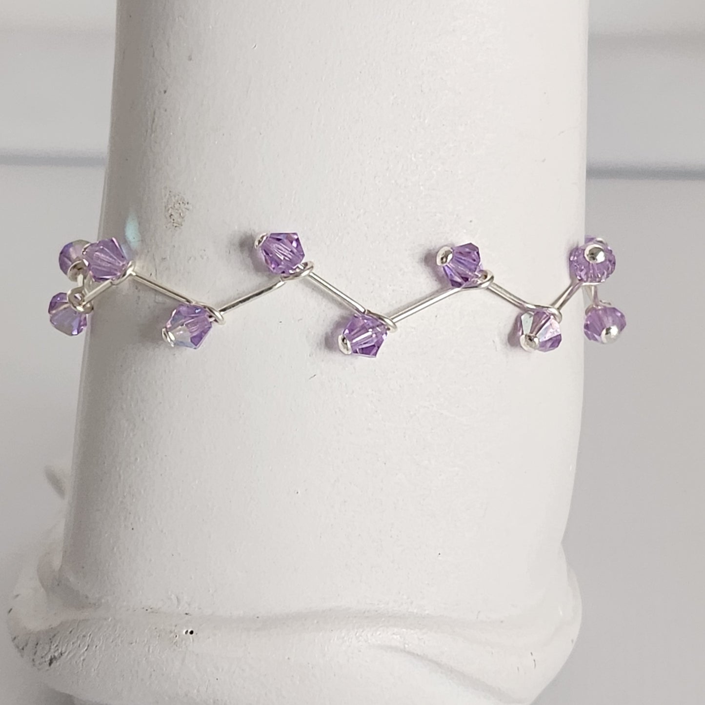 Pulsera Cristal Swarovski Elements 4mm Hilos Plata 925 Varios Colores