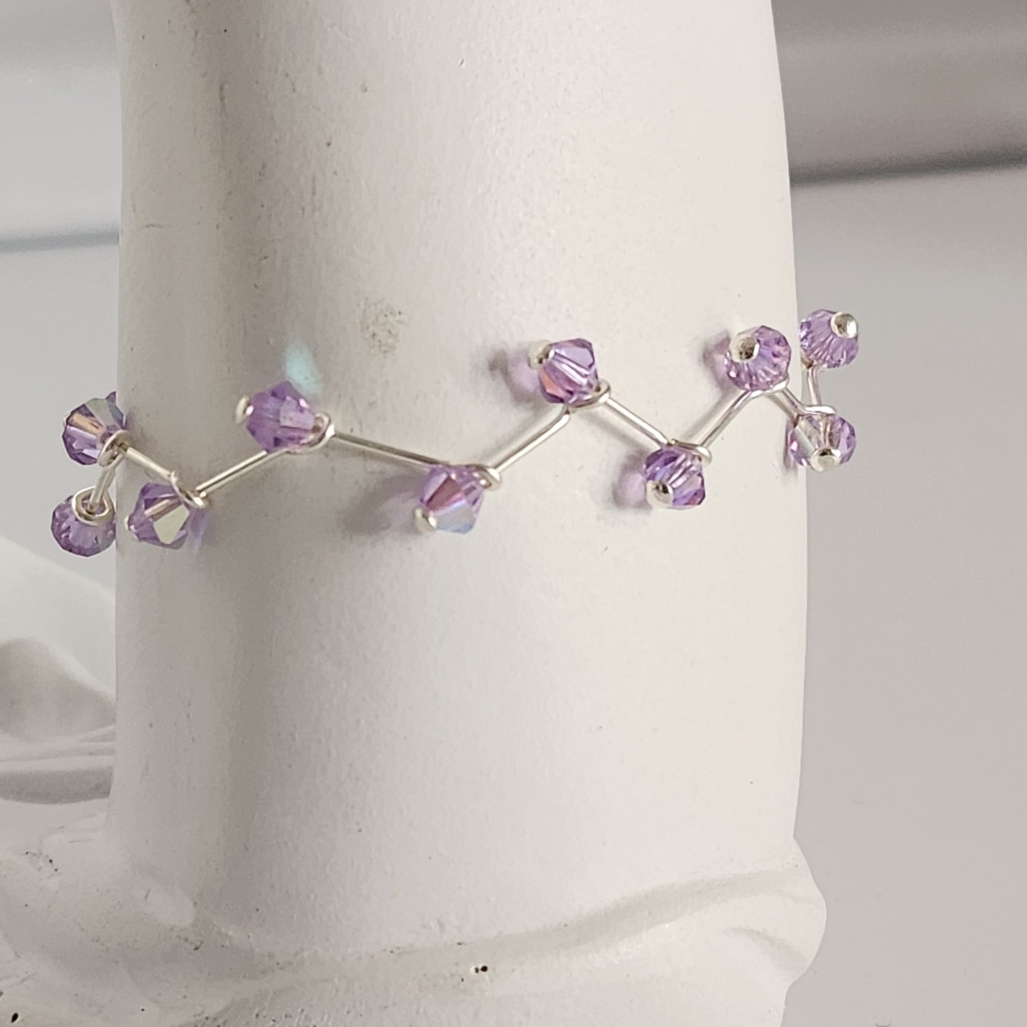 Pulsera Cristal Swarovski Elements 4mm Hilos Plata 925 Varios Colores