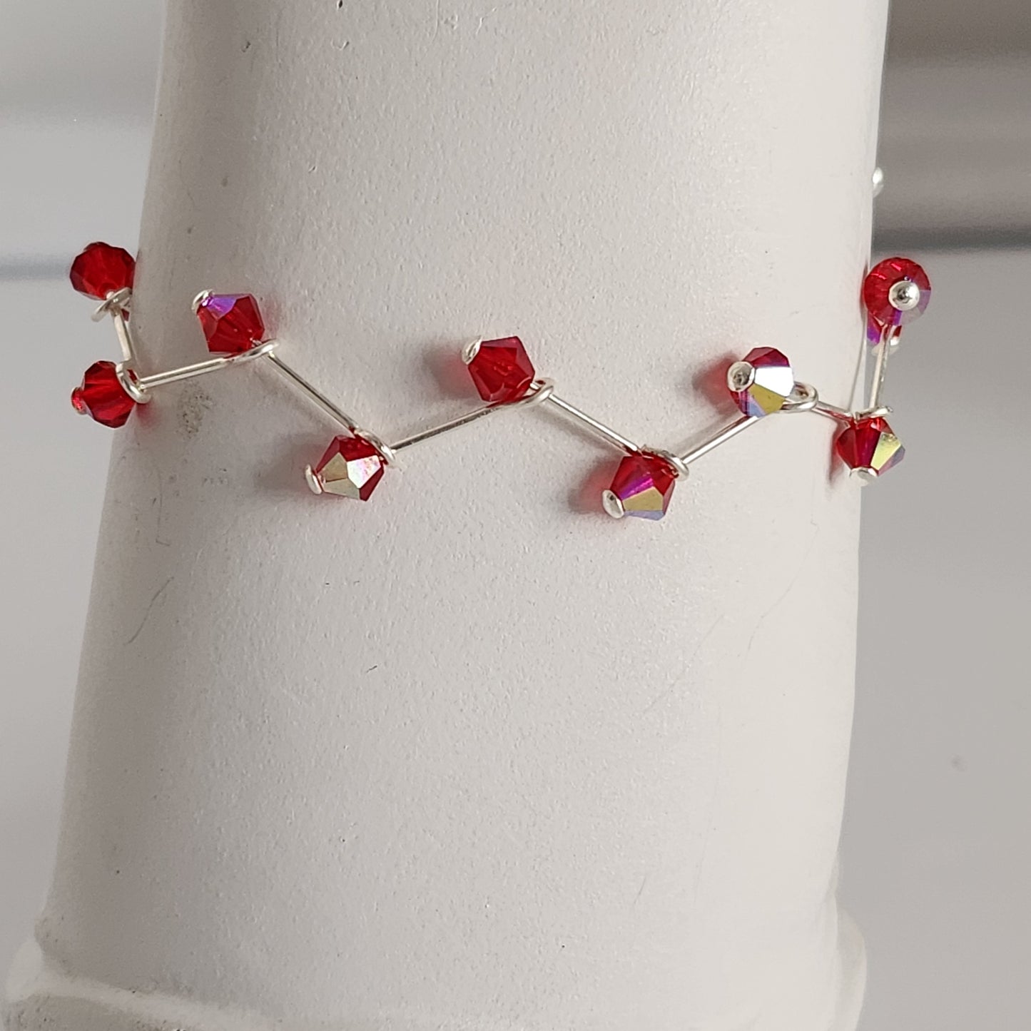 Pulsera Cristal Swarovski Elements 4mm Hilos Plata 925 Varios Colores