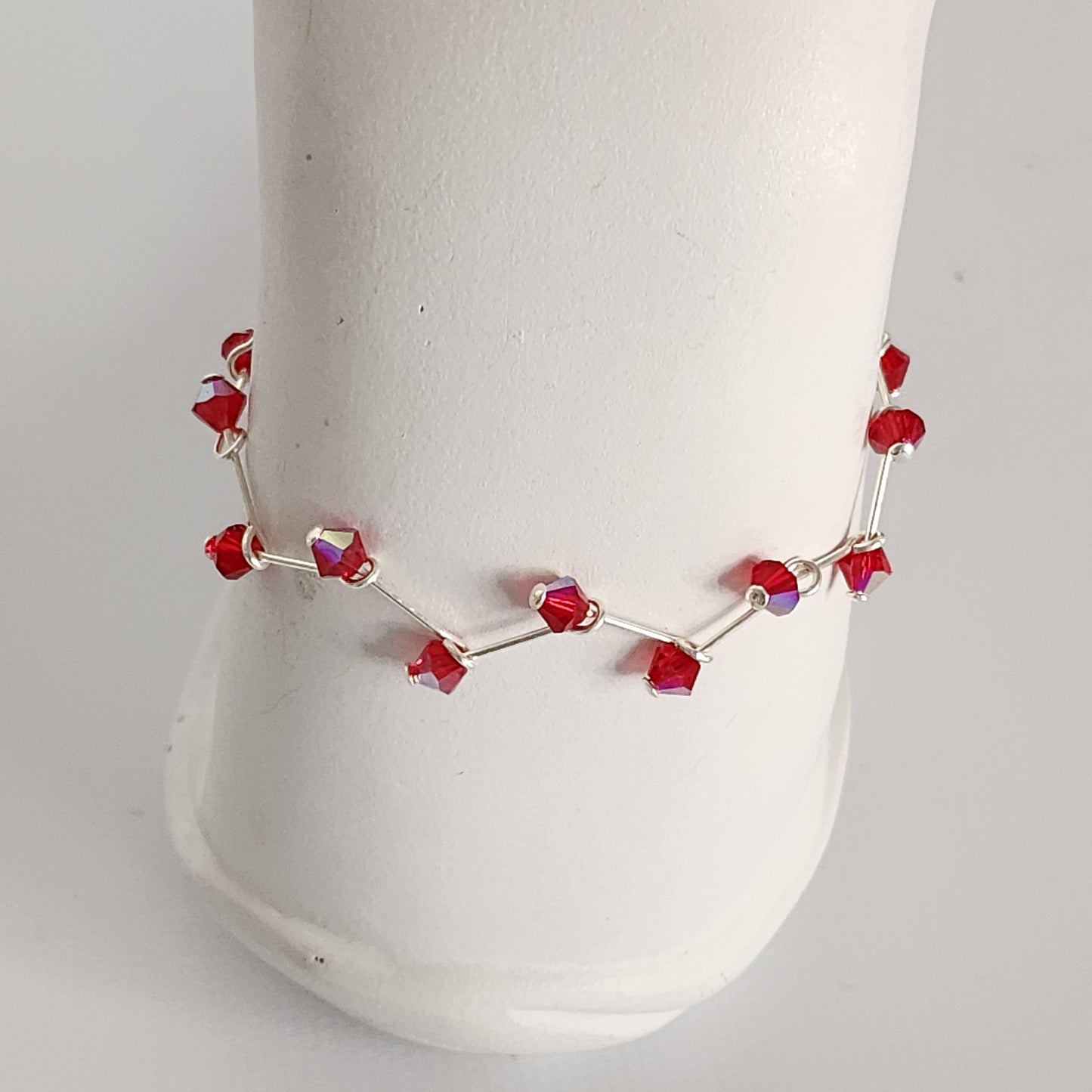 Pulsera Cristal Swarovski Elements 4mm Hilos Plata 925 Varios Colores