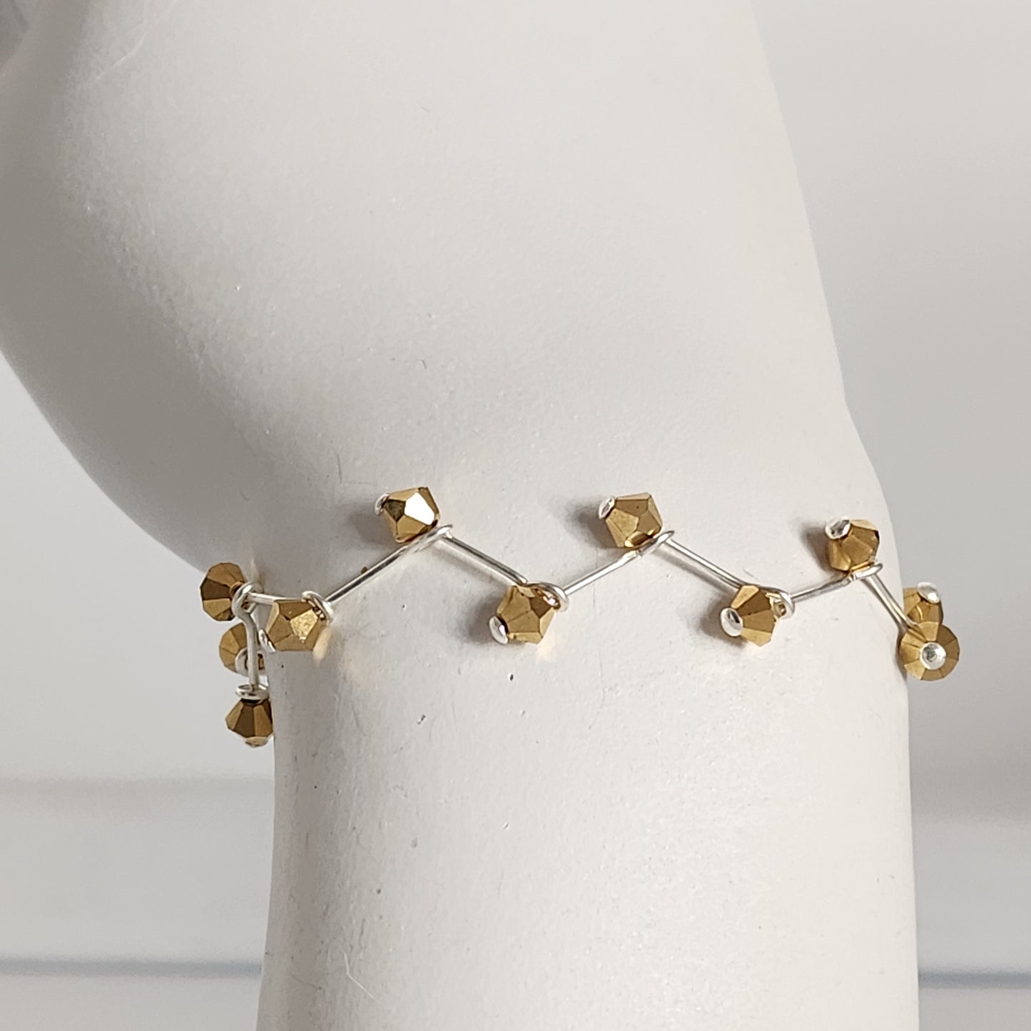 Pulsera Cristal Swarovski Elements 4mm Hilos Plata 925 Varios Colores