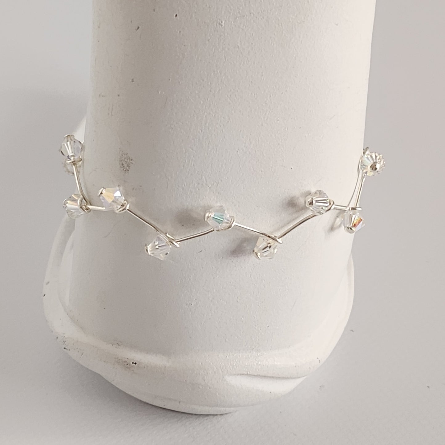 Pulsera Cristal Swarovski Elements 4mm Hilos Plata 925 Varios Colores