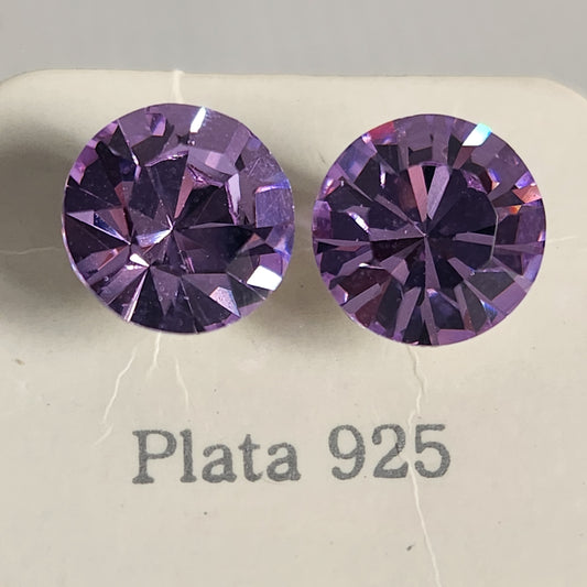 Aros Cristal Swarovski Elements Redondo 8mm Varios Colores No Cubic