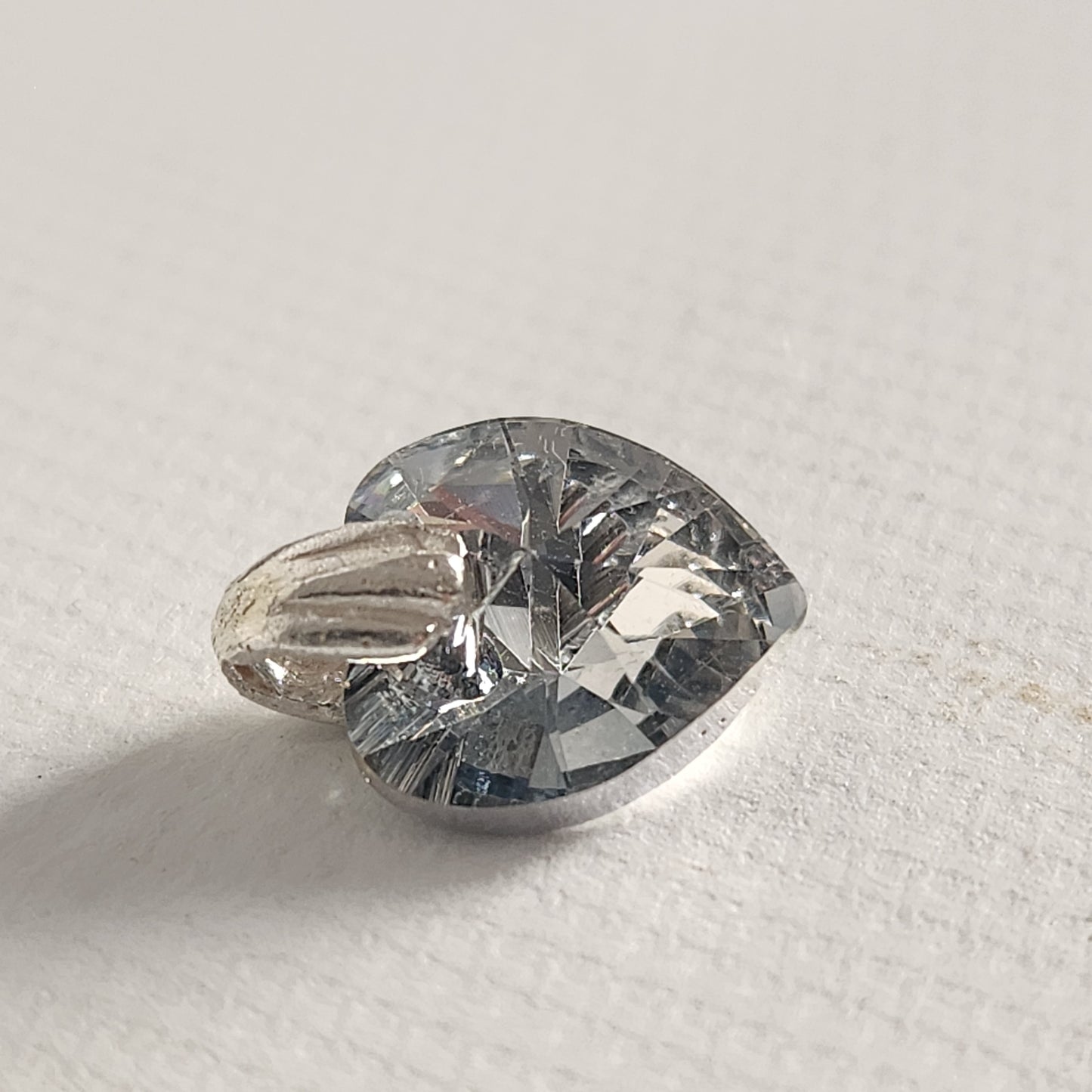 Dije Cristal Swarovski Elements Corazón 10mm Plata 925 Varios Colores