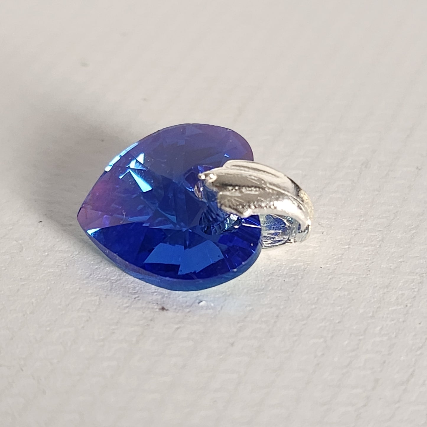 Dije Cristal Swarovski Elements Corazón 10mm Plata 925 Varios Colores