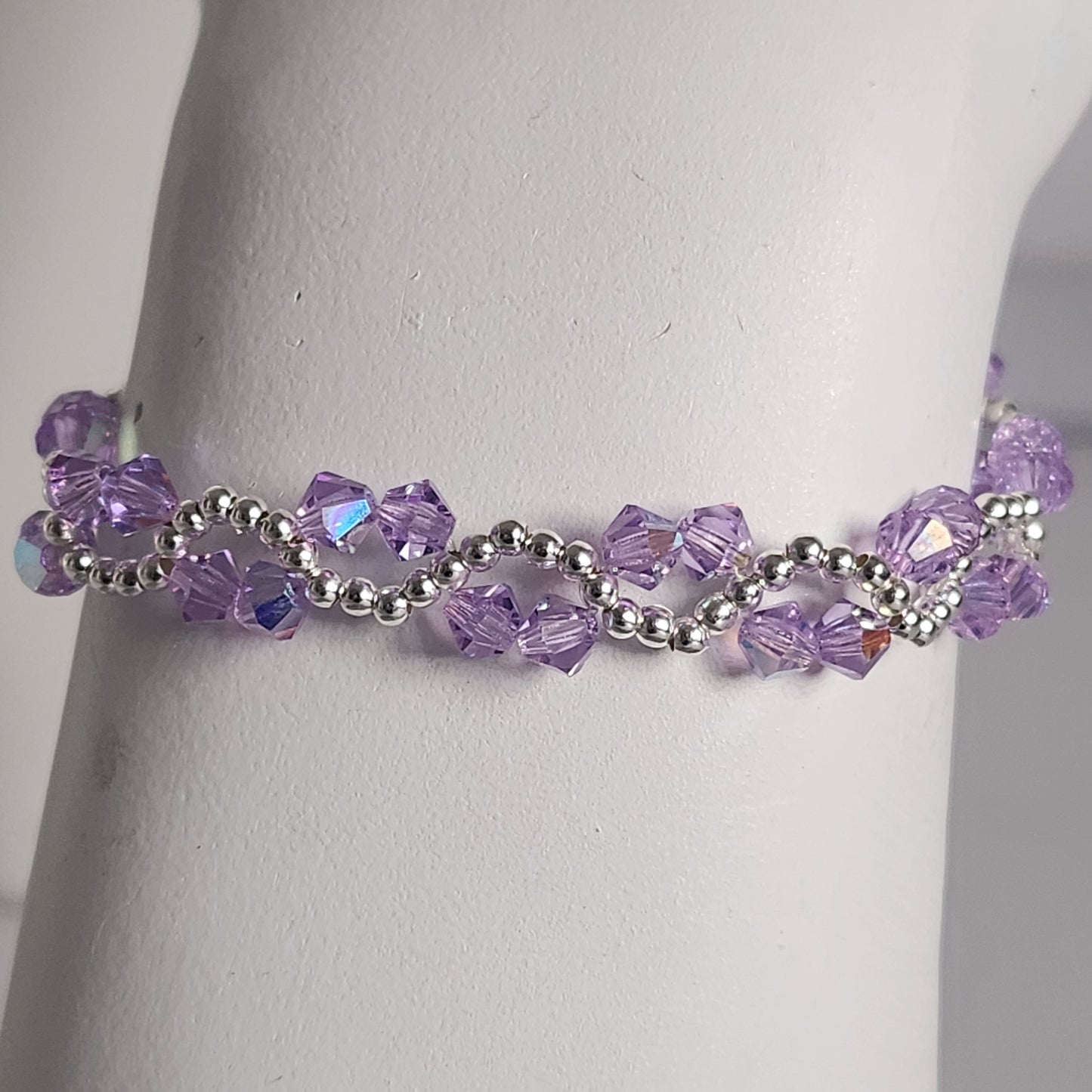 Pulsera ONDAS Cristal Swarovski Elements Plata 925 Colores