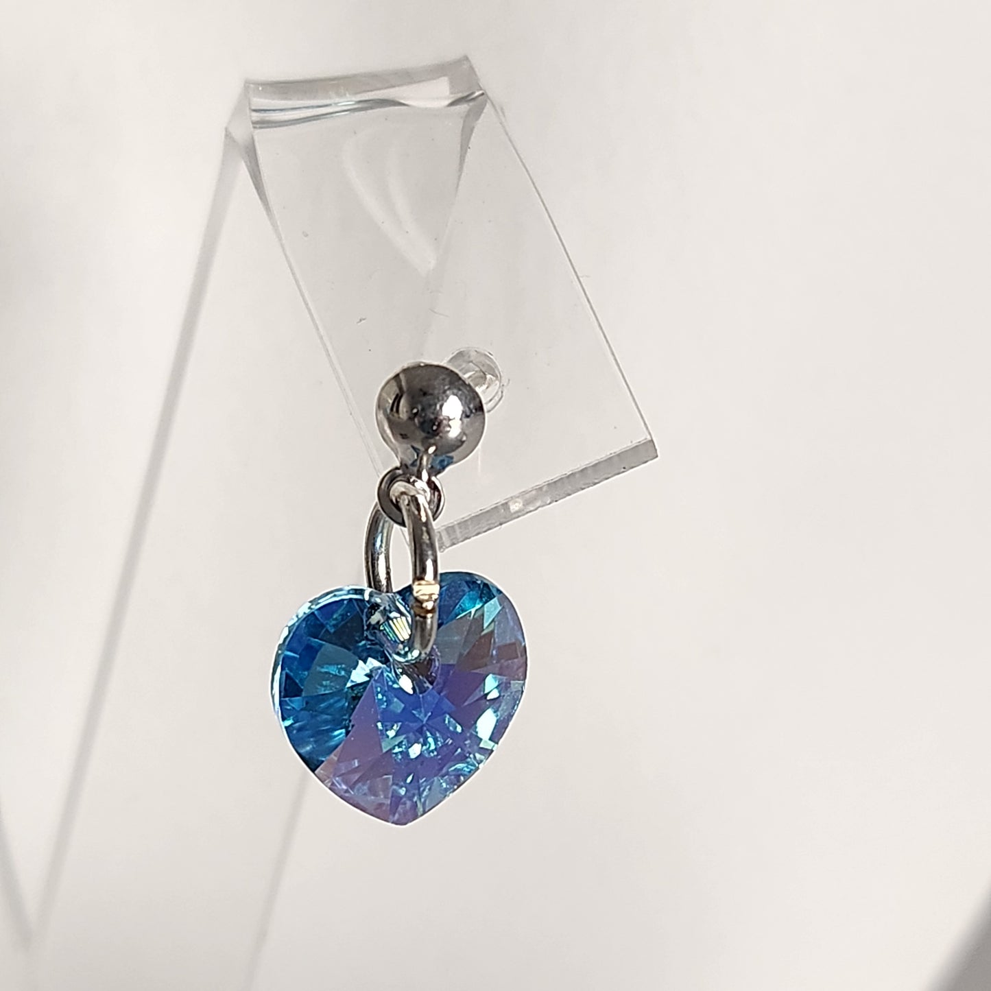 Conjunto Aros + Corazón 10mm Cristal Swarovski Elements Plata 925