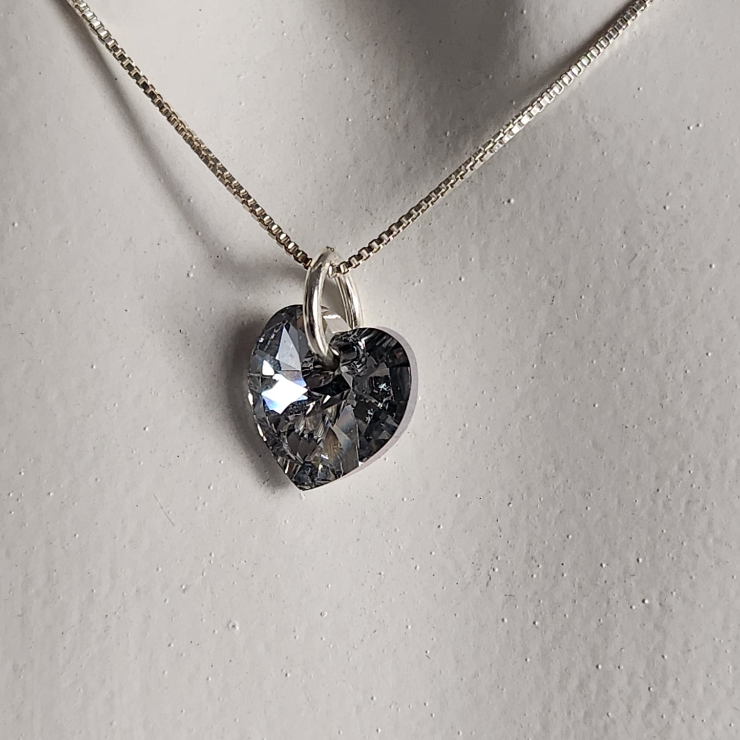 Conjunto Aros + Corazón 10mm Cristal Swarovski Elements Plata 925