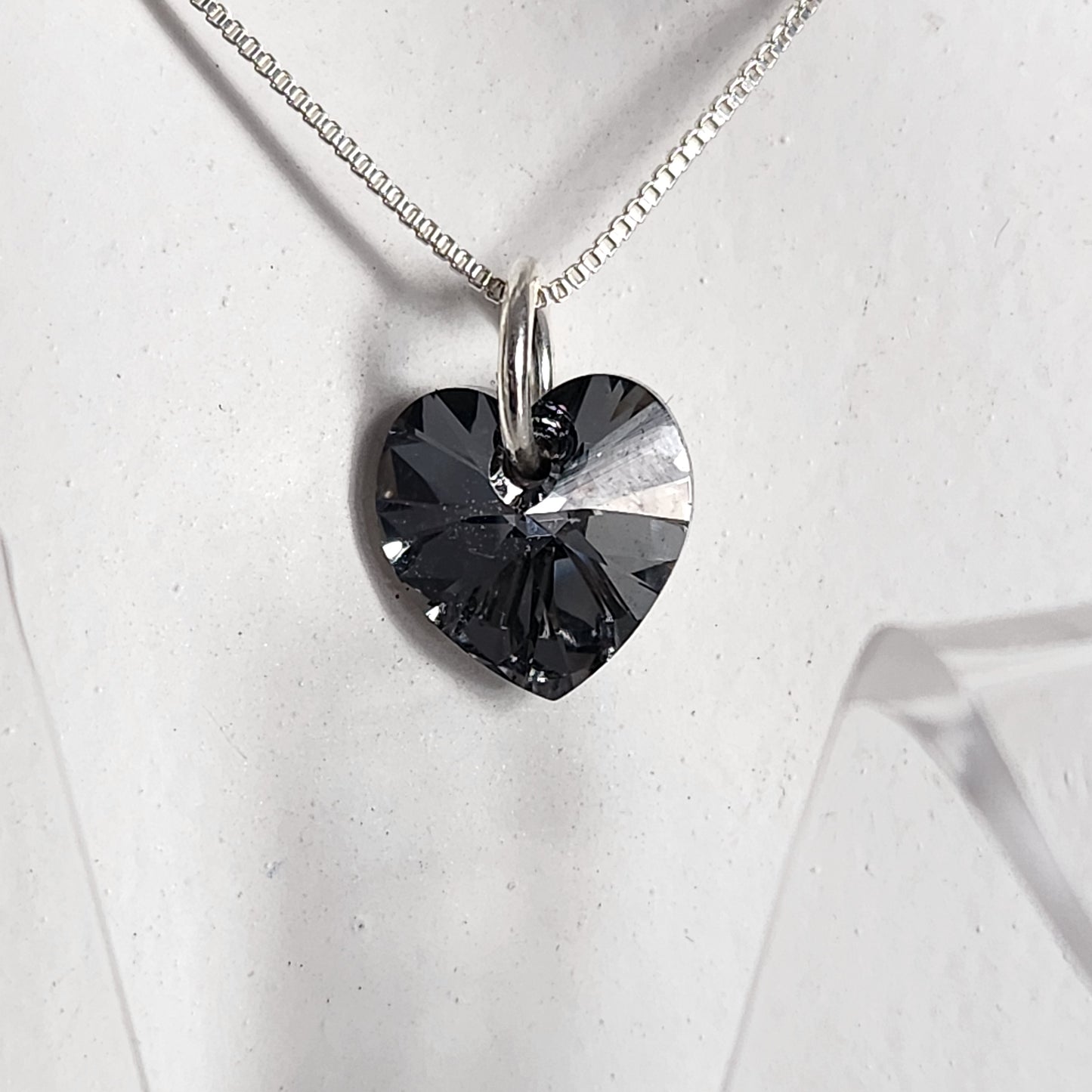 Conjunto Aros + Corazón 10mm Cristal Swarovski Elements Plata 925