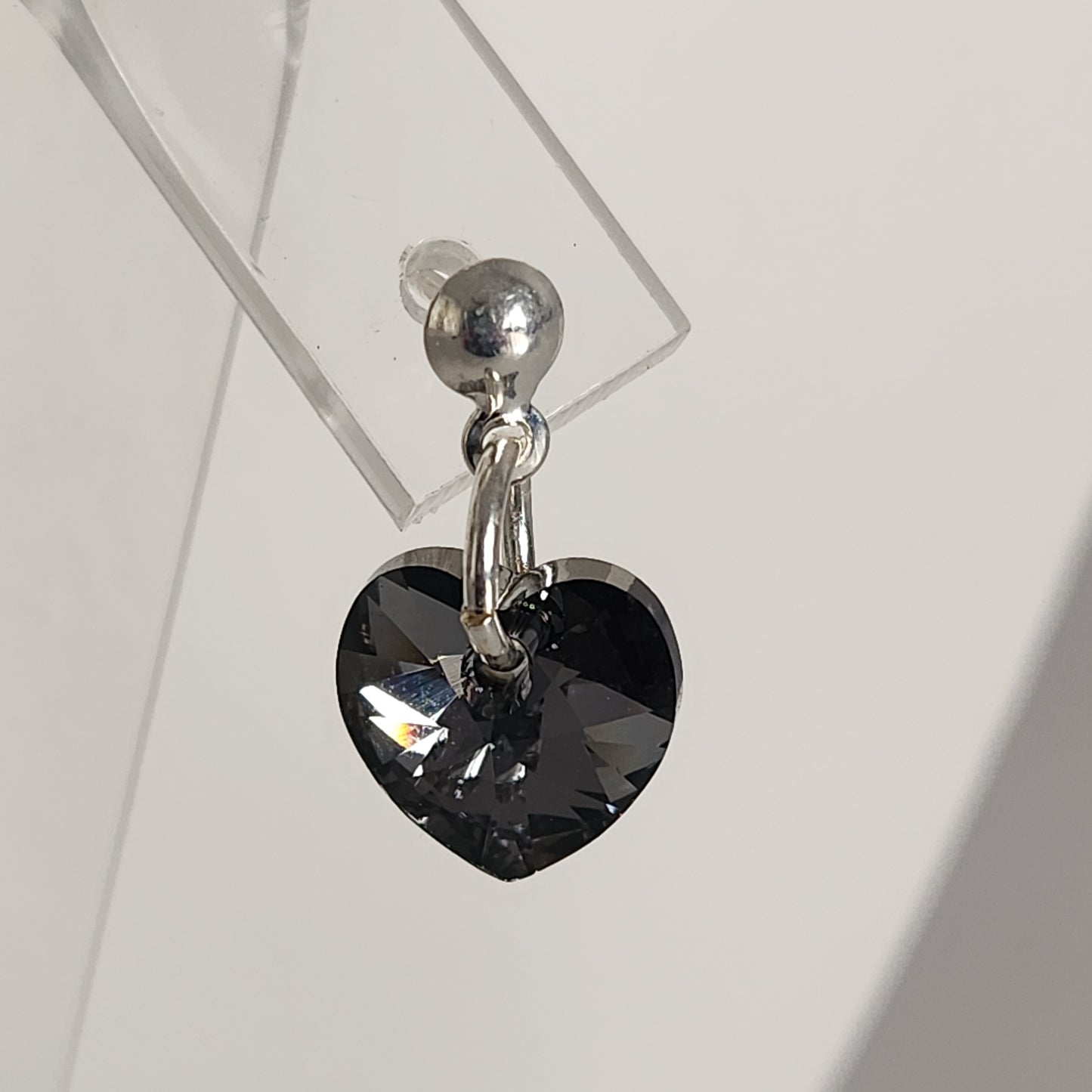 Conjunto Aros + Corazón 10mm Cristal Swarovski Elements Plata 925