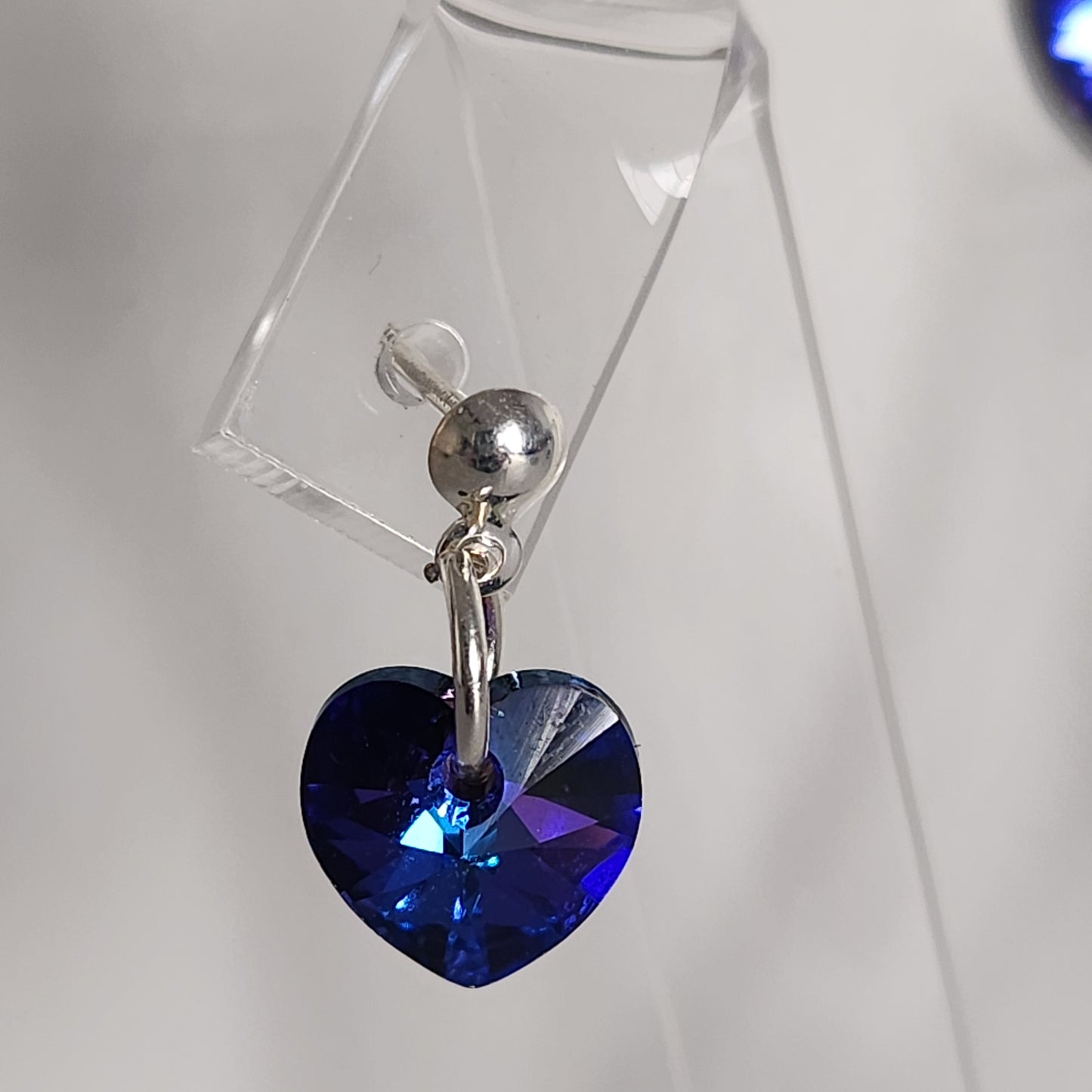 Conjunto Aros + Corazón 10mm Cristal Swarovski Elements Plata 925