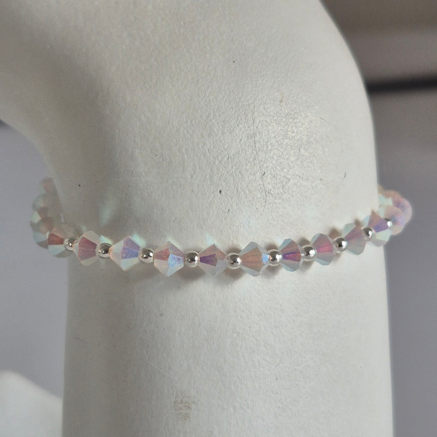 Pulsera Cristal Swarovski Elements Bolita Plata 925 Varios Colores