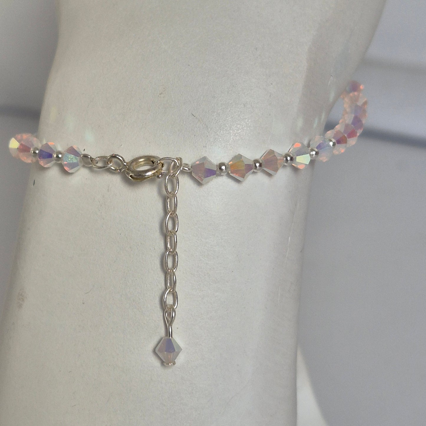 Pulsera Cristal Swarovski Elements Bolita Plata 925 Varios Colores