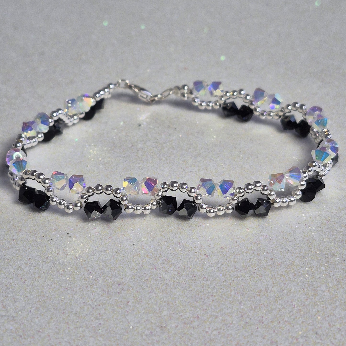 Pulsera ONDAS Cristal Swarovski Elements Plata 925 Colores