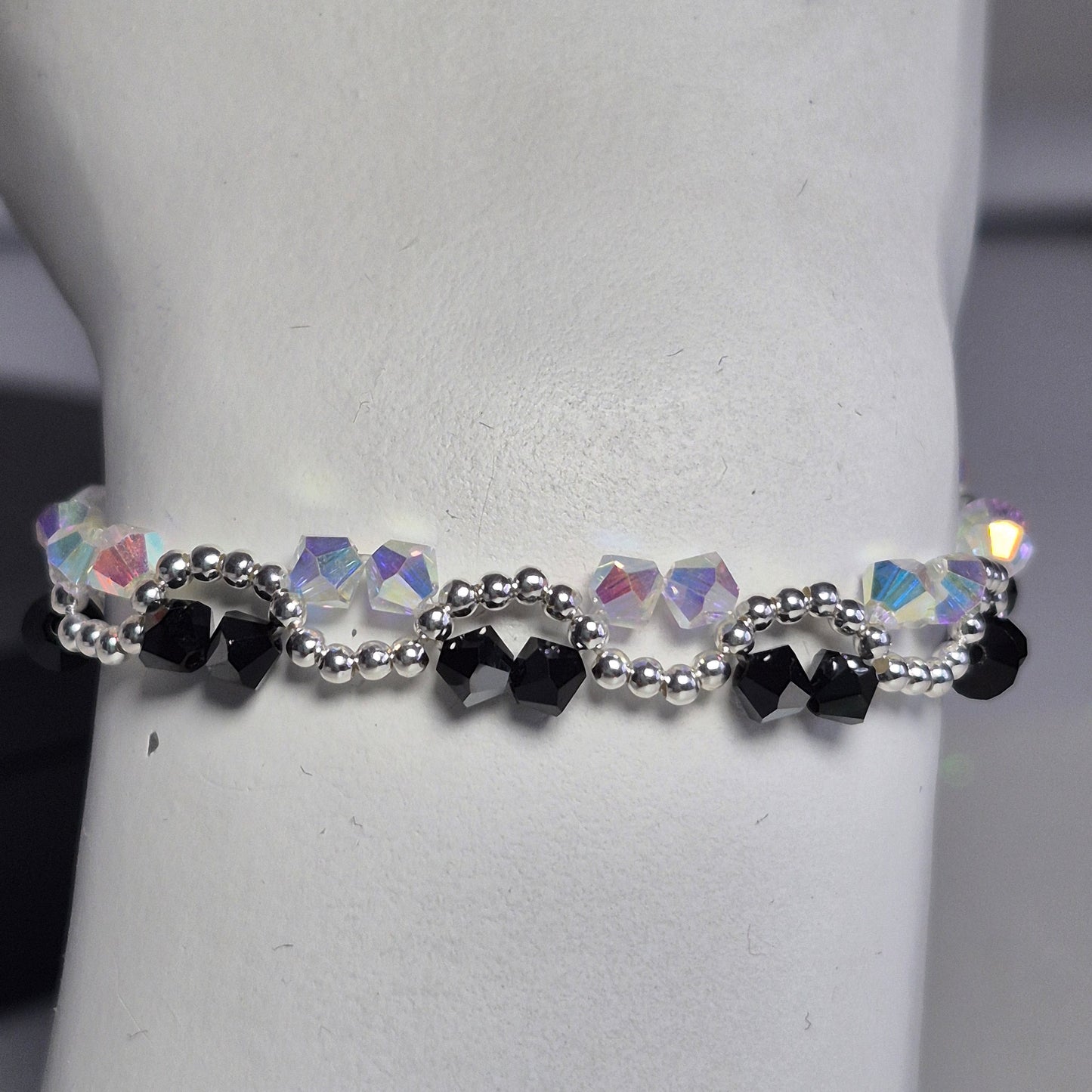 Pulsera ONDAS Cristal Swarovski Elements Plata 925 Colores