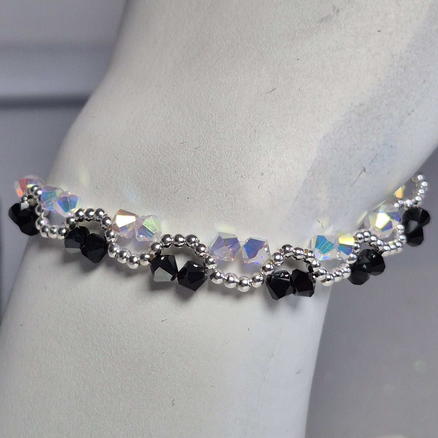 Pulsera ONDAS Cristal Swarovski Elements Plata 925 Colores
